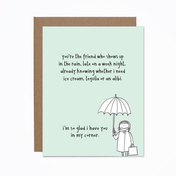 Friend With An Alibi Card