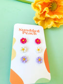 Mini Floral Stud Pack-3