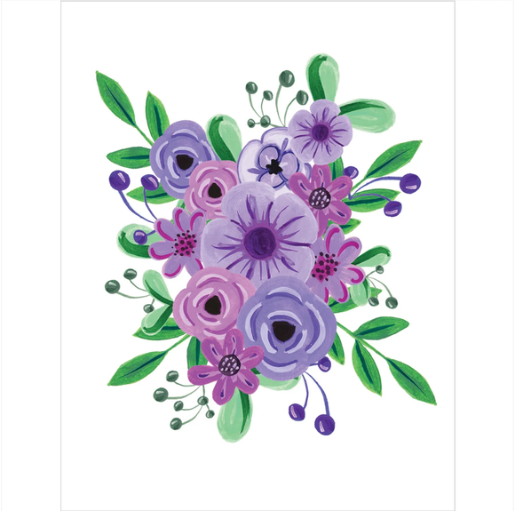 Purple Flowers Card