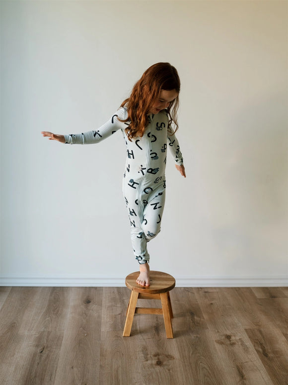 AlphaJamz Sleeper - Blue - Bamboo (ZippyJamz)