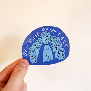 Big Hair Don't Care Sticker - 0