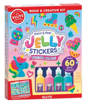Paint & Peel Jelly Stickers: Glitter Goals!: Glitter Goals