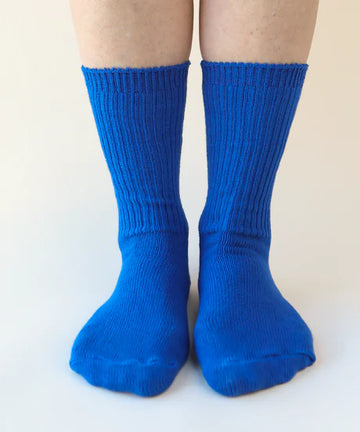 Buy cobalt Dyed Cotton Socks | Made in Canada | Various Colours