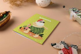 Alohohoha Santa - Illustrated Holiday Card - 0