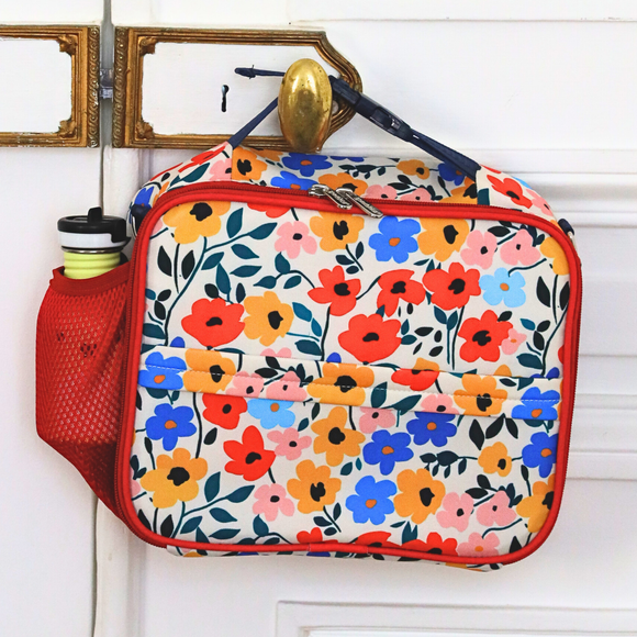 Yumbox Classic Lunch Bag – Insulated Poppy Flowers Print Lunch Tote for Stylish Kids & Adults