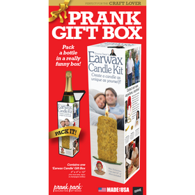 Prank Gift Bottle Box: Earwax Candle Kit