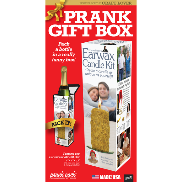 Prank Gift Bottle Box: Earwax Candle Kit