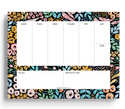 Black Floral Weekly Planner Notepad