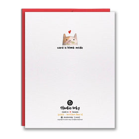 Greeting Card - Cats Hold Paws - 0
