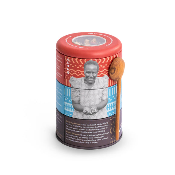 Black Tea Trio Tin & Spoon - Organic, Fair-Trade Tea Gift