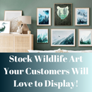 "Standing Still" Great Blue Heron Watercolor Art Card-4