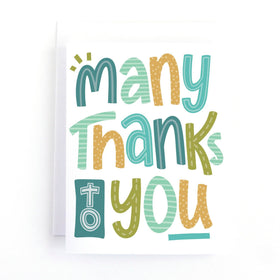 Many Thanks Thank You Card