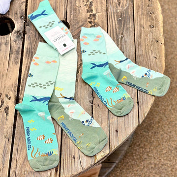 Men's Underwater Scene Socks - 0