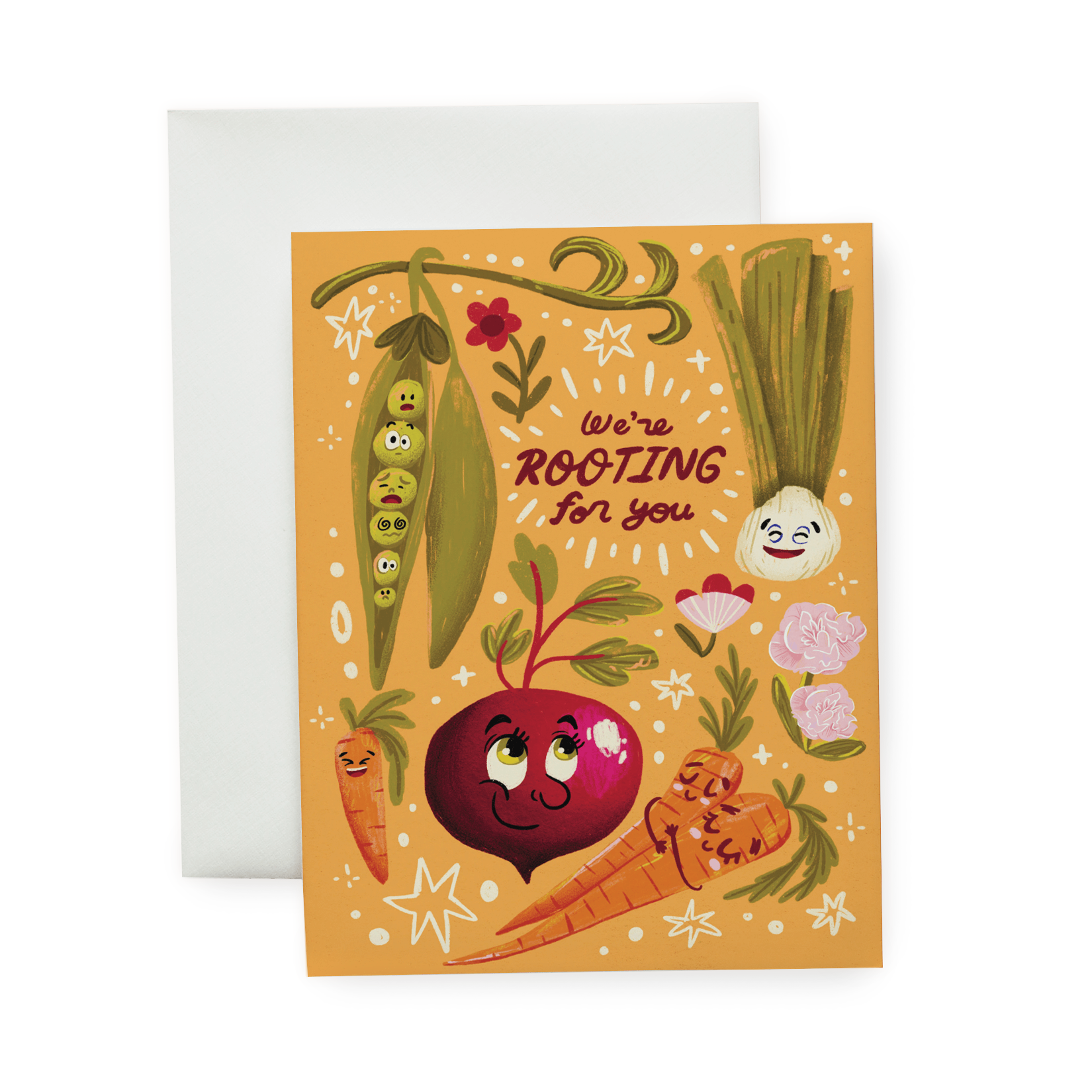 Rooting For You Vegetables - Illustrated Everyday Card