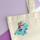 Cat Riding Dragon Embroidered Iron On Patch-5