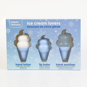 GIFT SET Ice Cream Lovers LIP BALM/LOTION/HAND SANITIZER