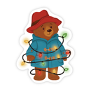 Festive Marmalade Bear - Christmas Lights Bear Vinyl Sticker-1