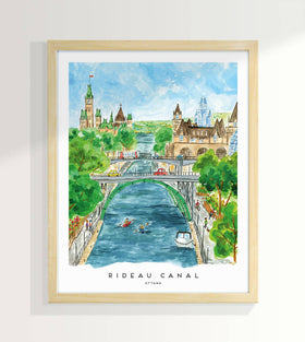 Ottawa's Rideau Canal Summer 8x10 inch Art Print