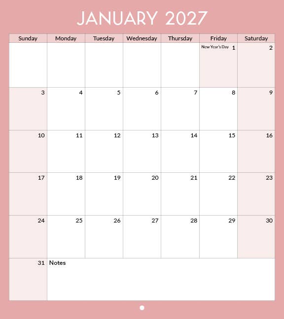 2027 Toronto Landmarks Calendar