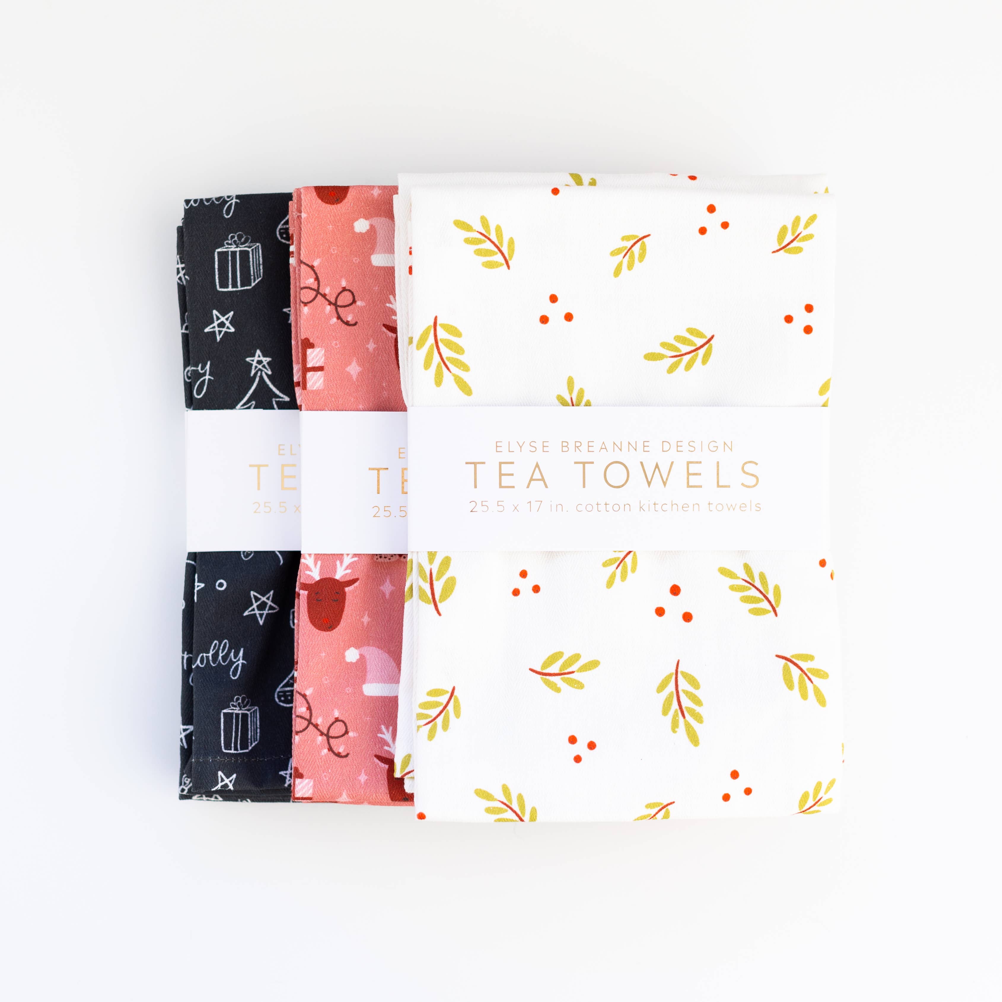 Pack of 2 Merry & Bright Tea Towels