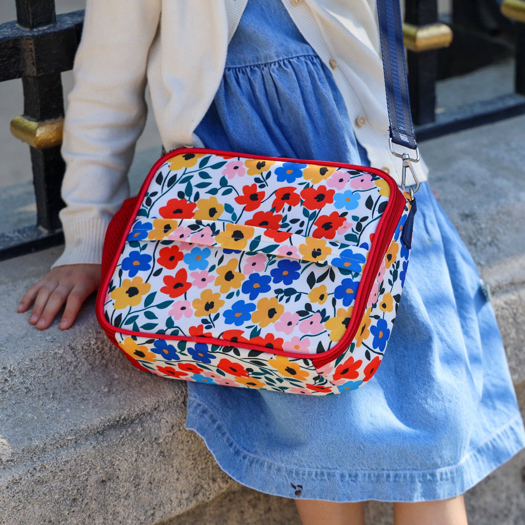 Yumbox Classic Lunch Bag – Insulated Poppy Flowers Print Lunch Tote for Stylish Kids & Adults - 0