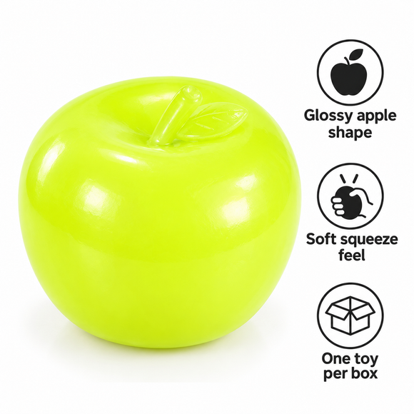 Green Apple Squishy Toy – Crunchy Block Texture