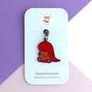 Toronto Raptor with a Basketball Enamel Keyring-2