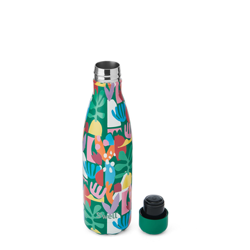 17oz Paper Cutouts Original Bottle - 17oz S'well bottle with colorful handmade floral paper cutout design, unique Canadian gift.