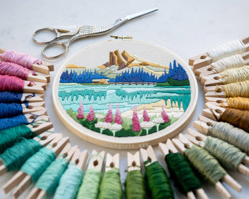 Emerald Lake DIY Embroidery Kit - 0