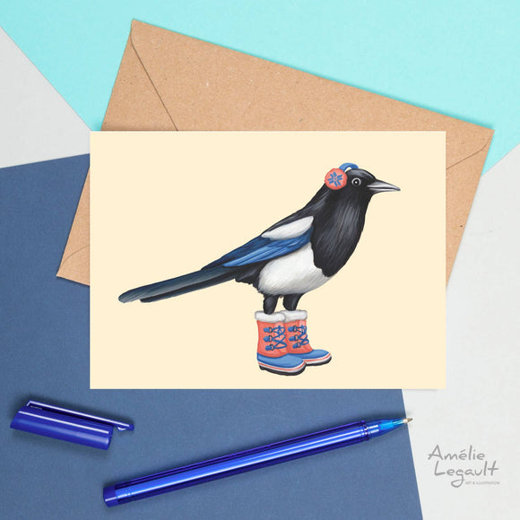 American Magpie Greeting Card