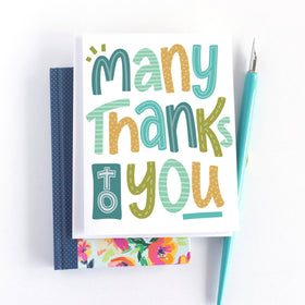 Many Thanks Thank You Card - 0
