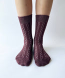 Cable Knit Dress Socks | Made in Canada | Various Colours-1