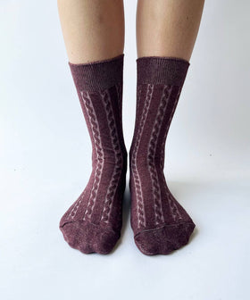 Cable Knit Dress Socks | Made in Canada | Various Colours