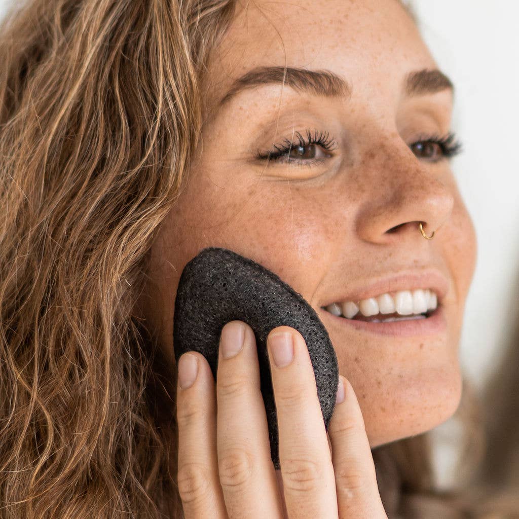 Konjac Facial Sponge - Bamboo Charcoal