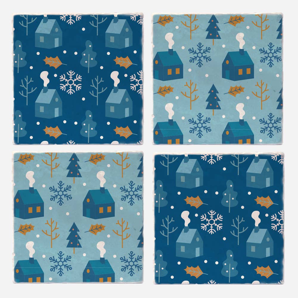 Winter Blue Coasters