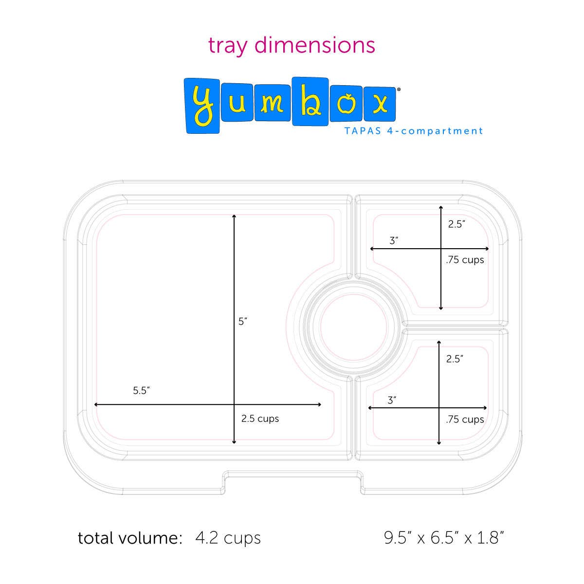Leakproof Yumbox Tapas Bento Lunch Box - Monte Carlo Blue - 4 Compartment with Shark Tray