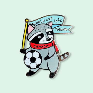 World Cup Raccoon Enamel Pin