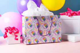 Rainbow Birthday Cake Pattern Gift Bag - 0