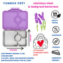 Yumbox Prêt – Leakproof Stainless Steel Bento - Lavender Purple-5