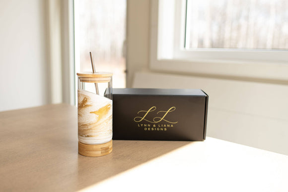 Resin Accented Glass Tumblers