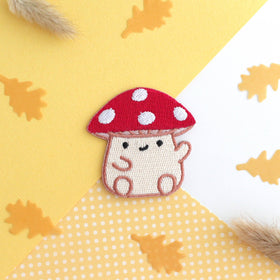 Red Cap Mushroom Iron On Patch