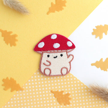 Red Cap Mushroom Iron On Patch