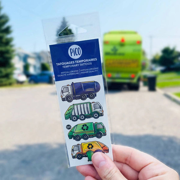 Recycling Trucks - Temporary Tattoos