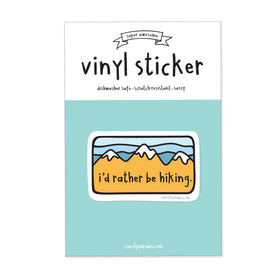 I'd Rather Be Hiking Vinyl Sticker - 0