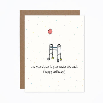 Senior Discount Birthday Card