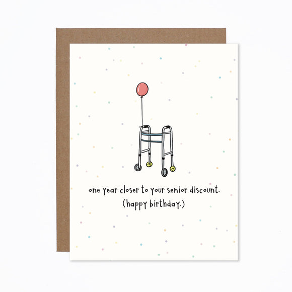 Senior Discount Birthday Card