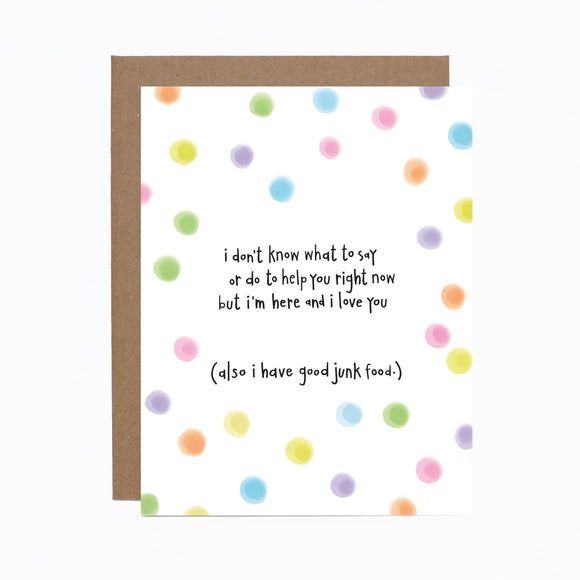 Junk Food Sympathy Card