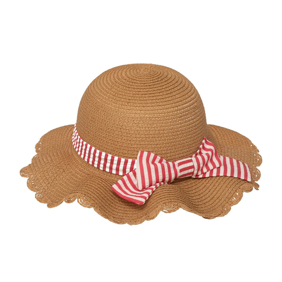 Scalloped Straw Sun Hat