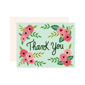 Thank You Floral - Greeting Card