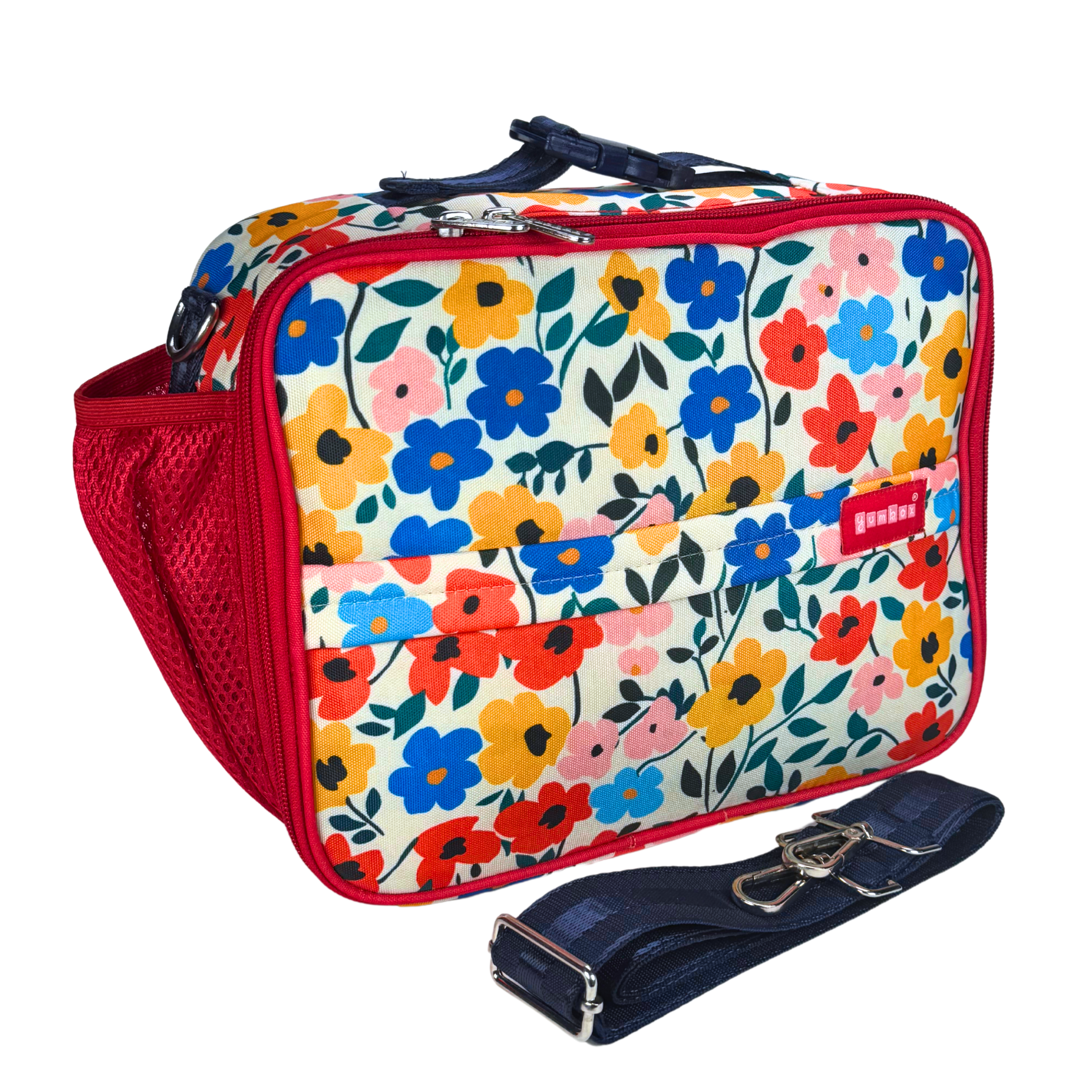 Yumbox Classic Lunch Bag – Insulated Poppy Flowers Print Lunch Tote for Stylish Kids & Adults